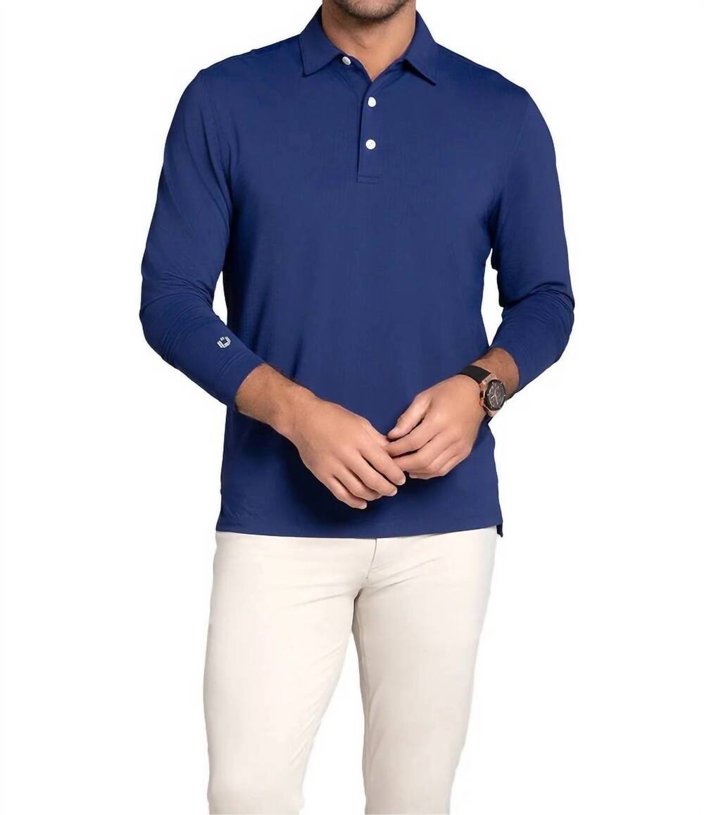 NEW IBKUL long sleeve polo in ink